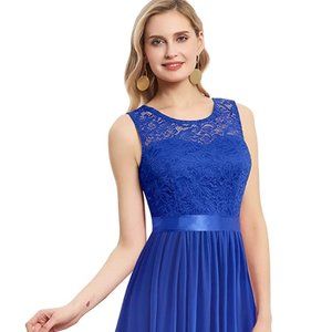 Royal blue bridesmaid formal dress Sz L